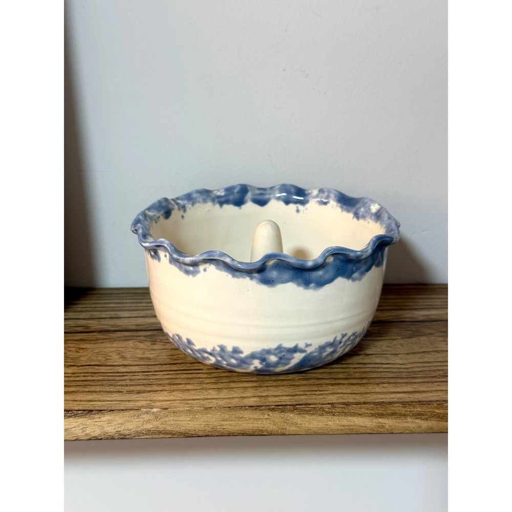 Handmade Blue & White Ceramic Ring Dish Joyce Dempsey Pottery